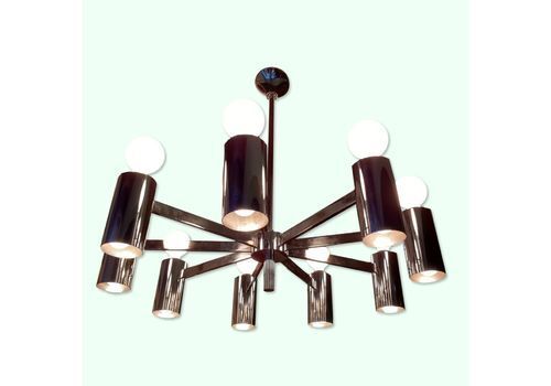 Lustre en acier italien de cru