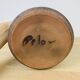 Vintage signed sandstone flower spade vase
