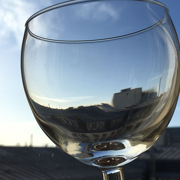 Set of 11 old balloon glasses