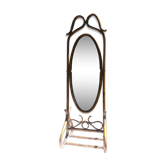 Standing Brown rattan mirror 176x56cm