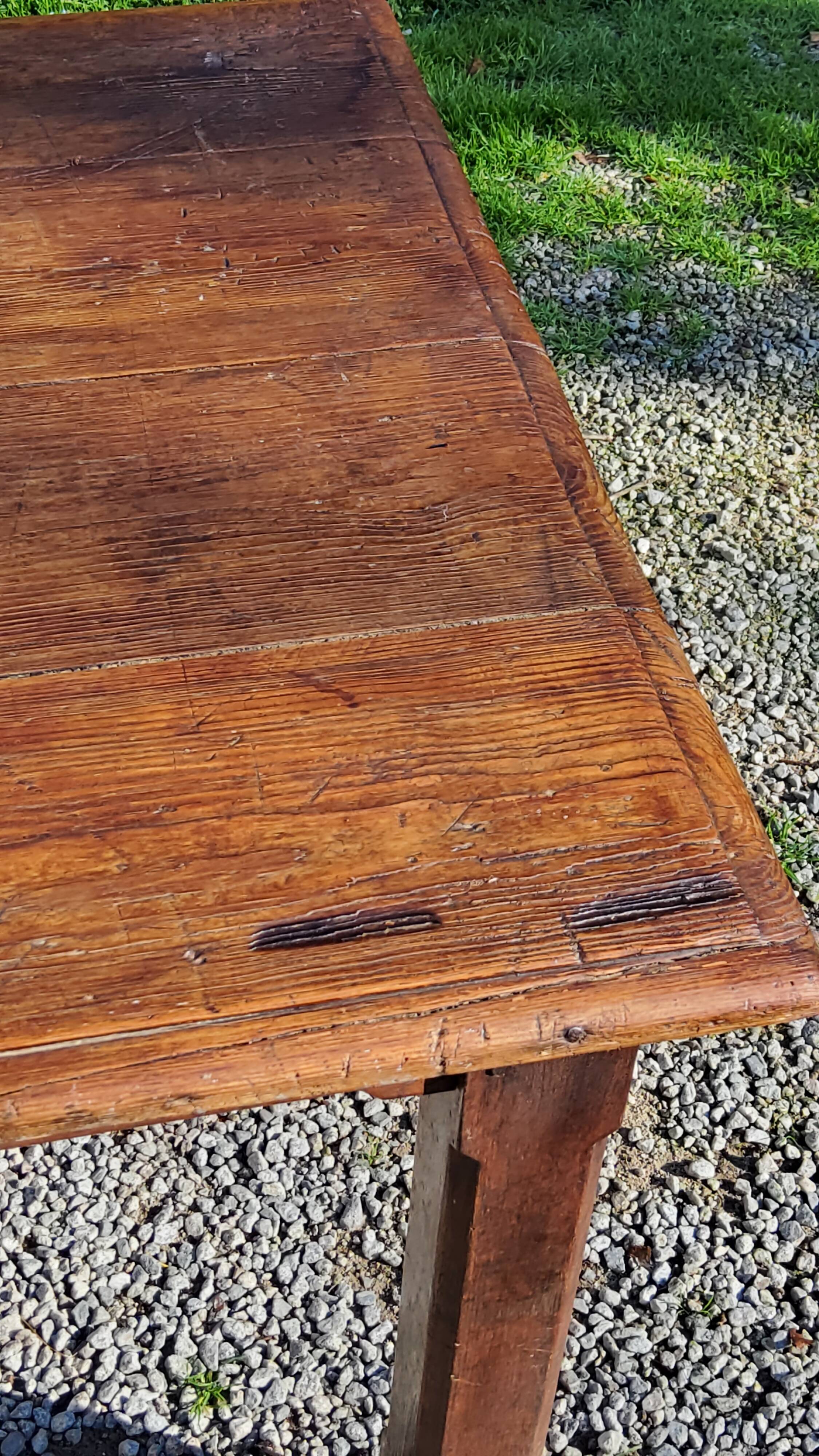 Farmhouse table late 19th early 20th century 200cm