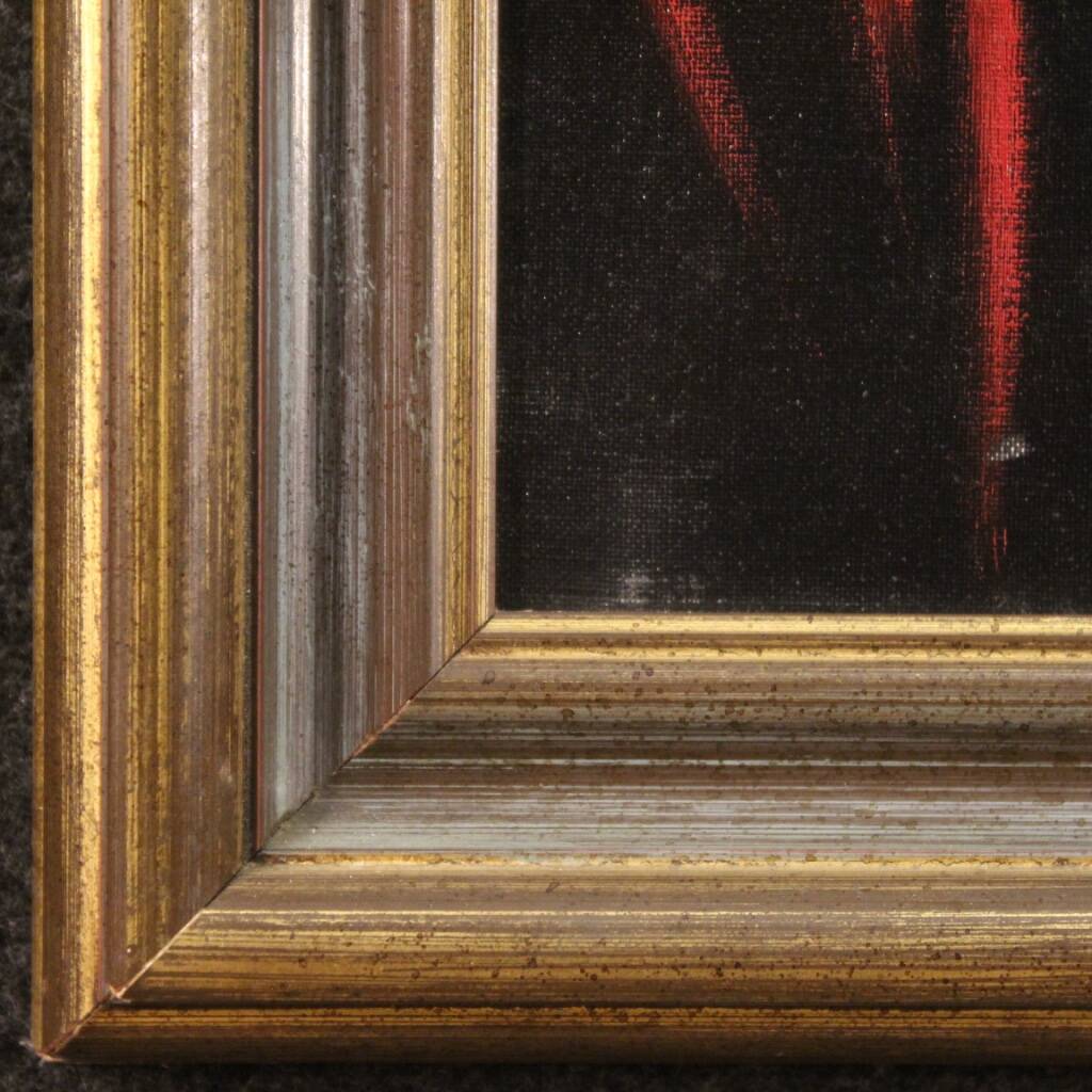 20th century Italian still life painting with musical instruments