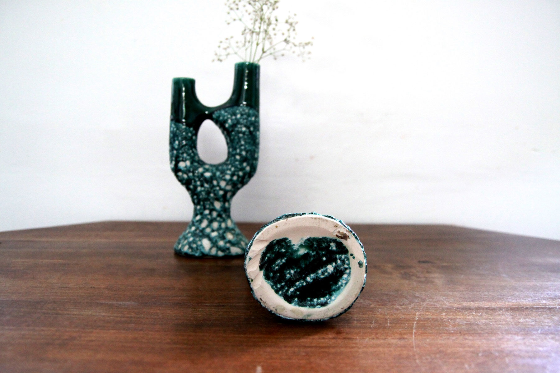 Vintage asymmetrical candlesticks