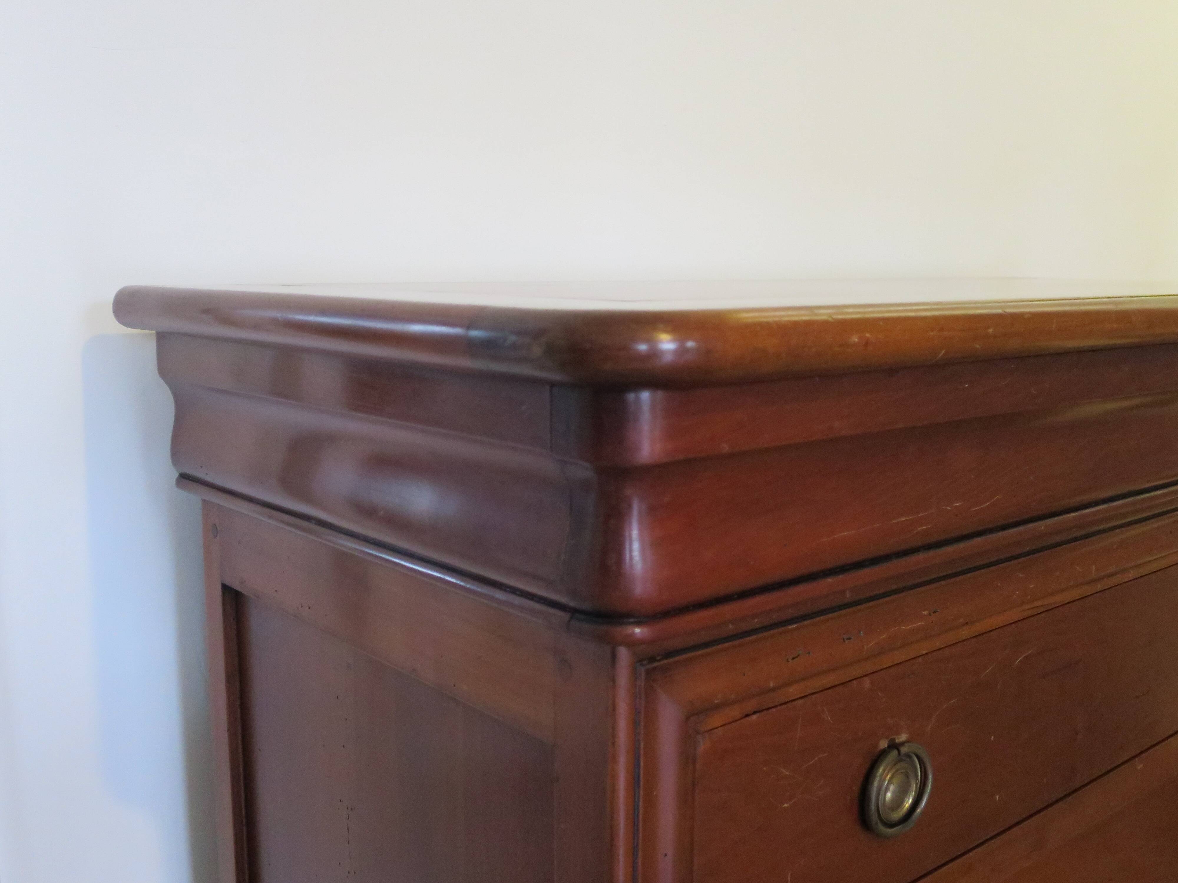 Fruit wood ogee chest of drawers - Louis Philippe style - 4 drawers - 1980s