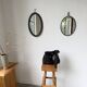 Miroir brutaliste ovale « chaine » 1950