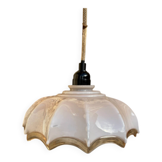 Vintage opaline glass pendant