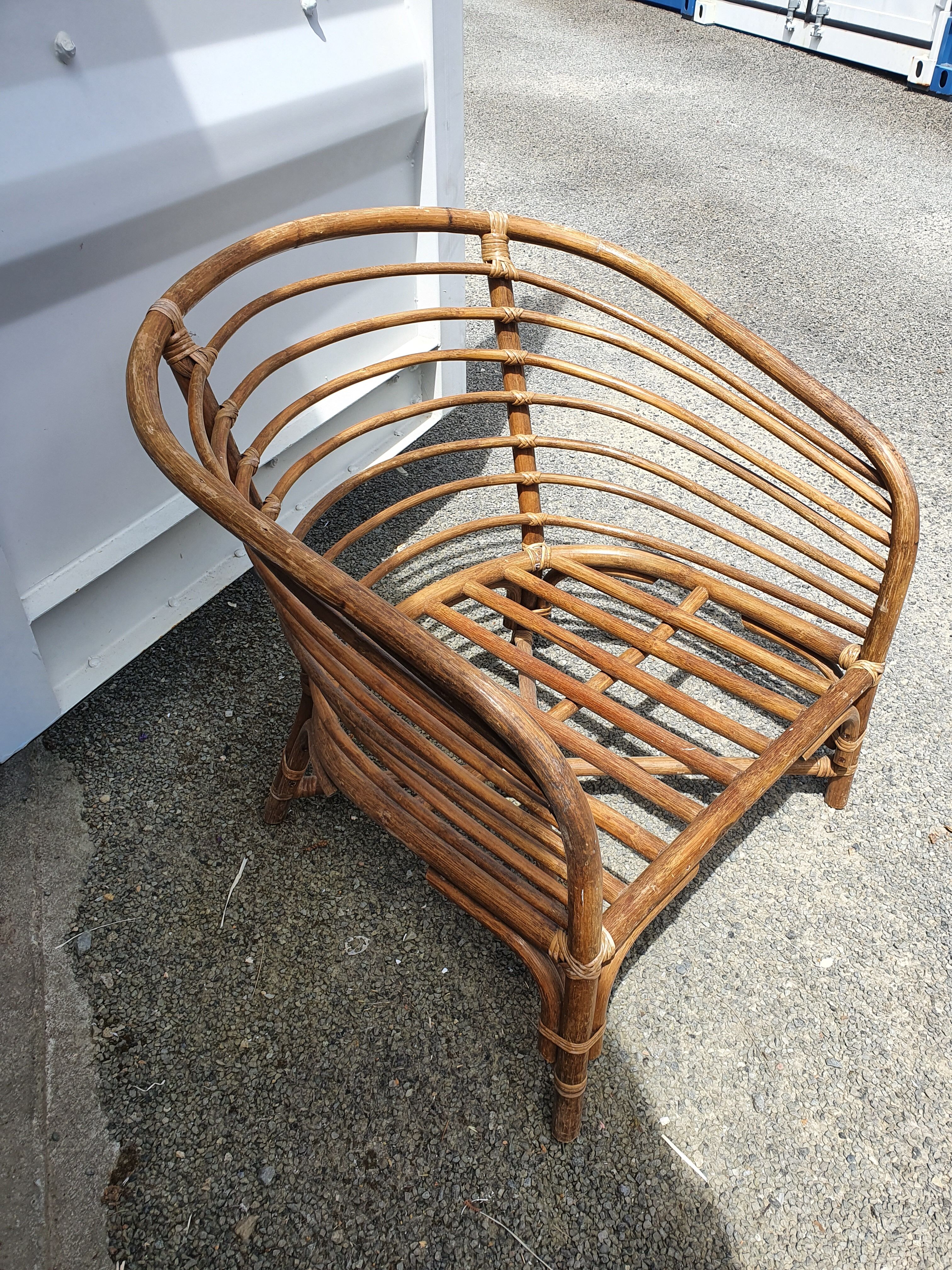 Rattan armchair