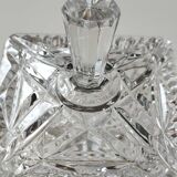 Beautiful Vintage sugar bowl square crystal shape. Cross patterns, diamonds, scales