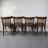 Lot de 4 chaises bistrot style Baumann