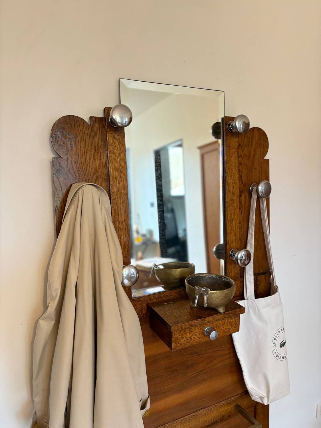 50s cloakroom coat rack