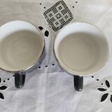 Apilco bistro coffee cups, gray and silver