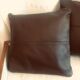 Lot of 2 leather cushions