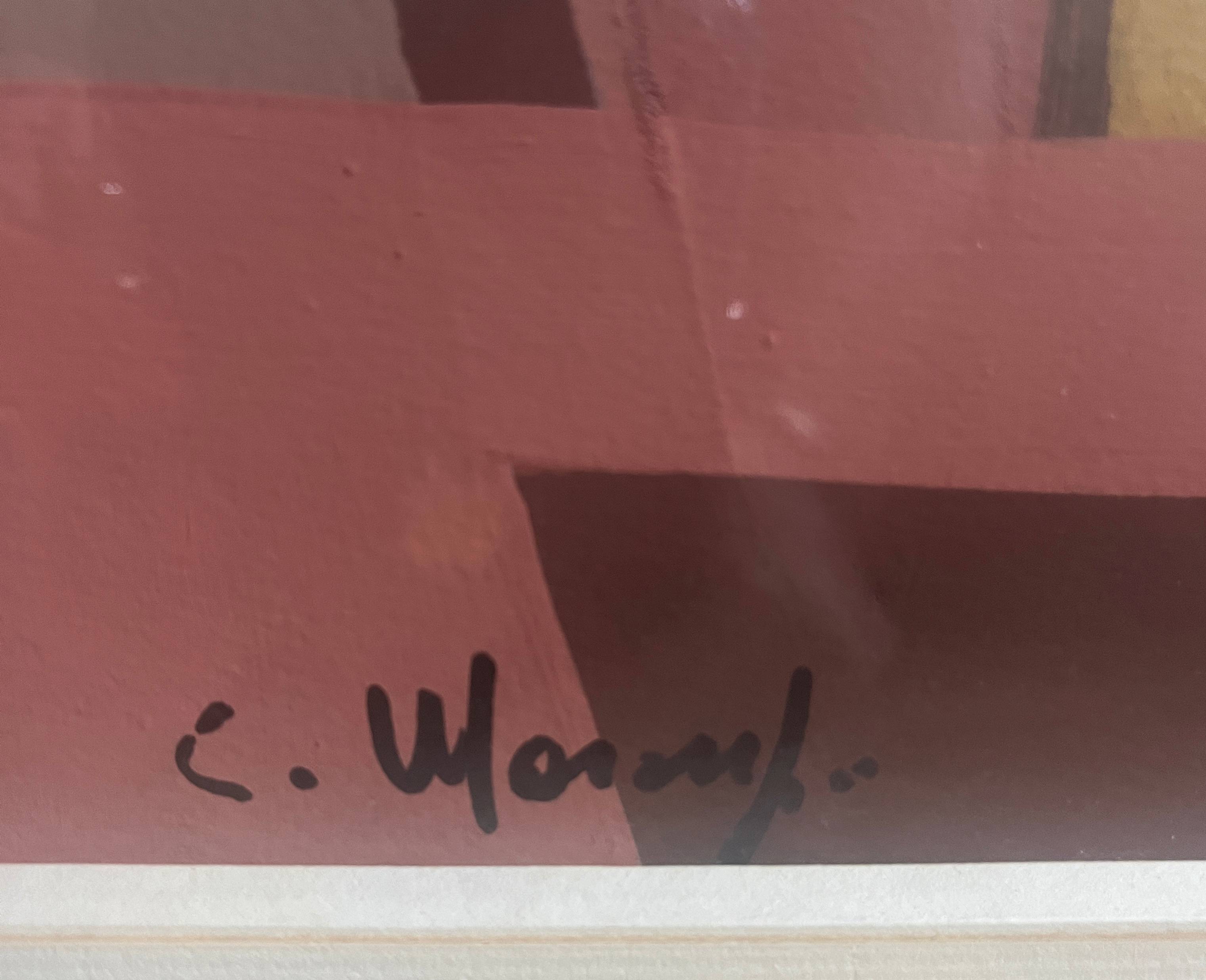 Abstraction Painting Carlo MARANGIO (born in 1936)