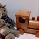 Child nightlight locomotive wood