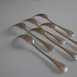 6 silver metal table forks P de Ruolz silver plated forks 21 cm