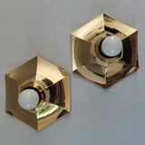 Pair of Italian wall lights by Fosnova from the 1980s.