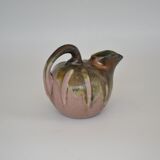 Gilbert Méténier flamed sandstone pitcher with metallic reflections