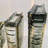 1970s very Rare Set of 3 Book shaped Ashtrays in Murano Glass by Antonio Im