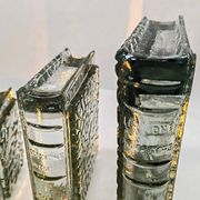 1970s very Rare Set of 3 Book shaped Ashtrays in Murano Glass by Antonio Im