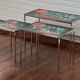 Nesting coffee tables in ceramic signed j. berlarti