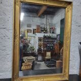 19th century rectangular palmette mirror