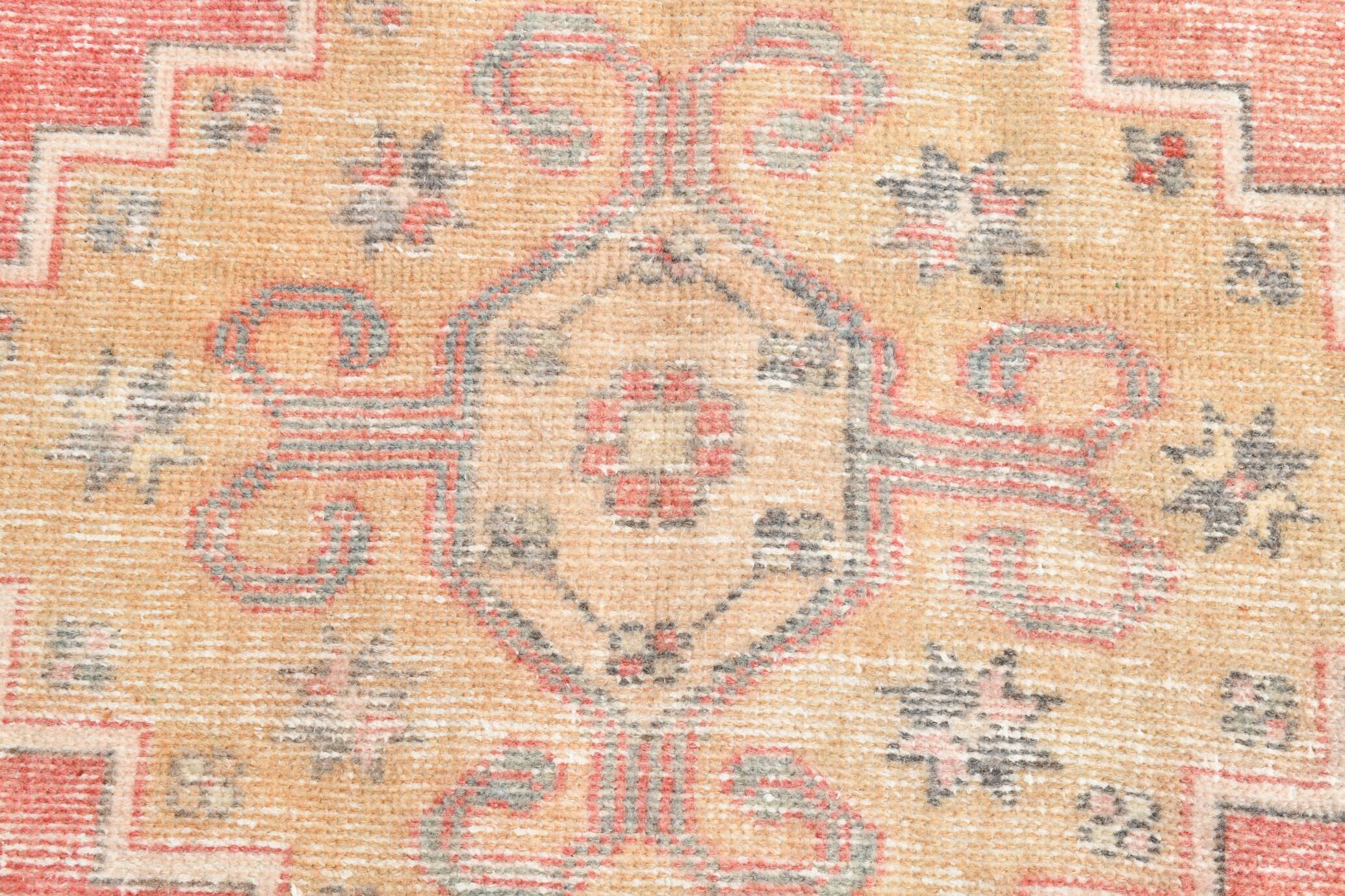 4x8 Red Geometric Turkish Rug 127x247Cm SK 22752