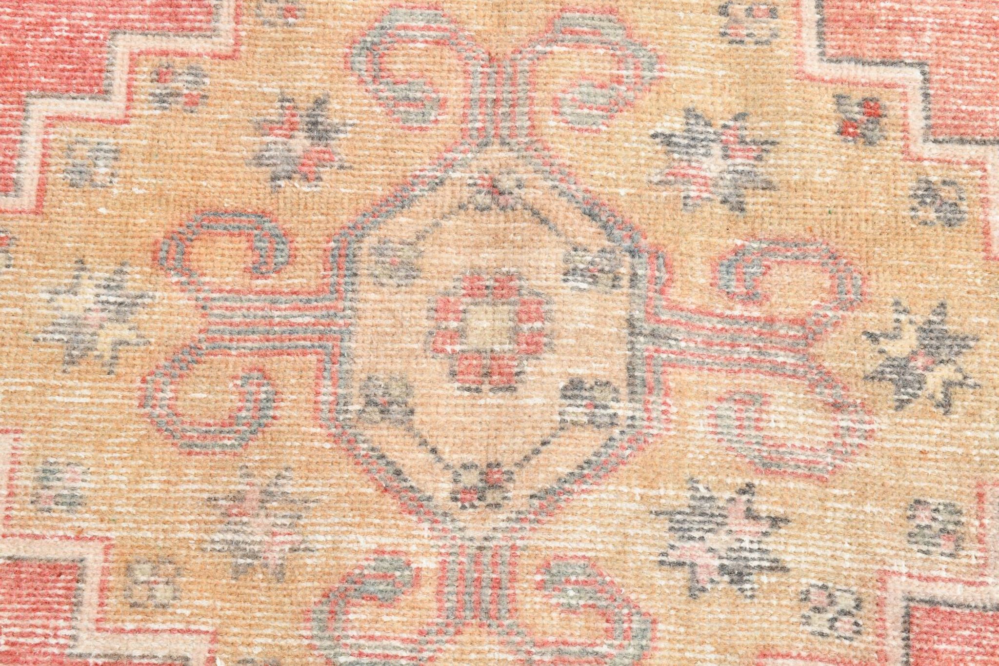 4x8 Red Geometric Turkish Rug 127x247Cm SK 22752