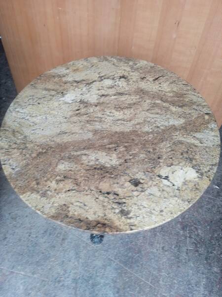 Table bistrot plateau marbre vintage