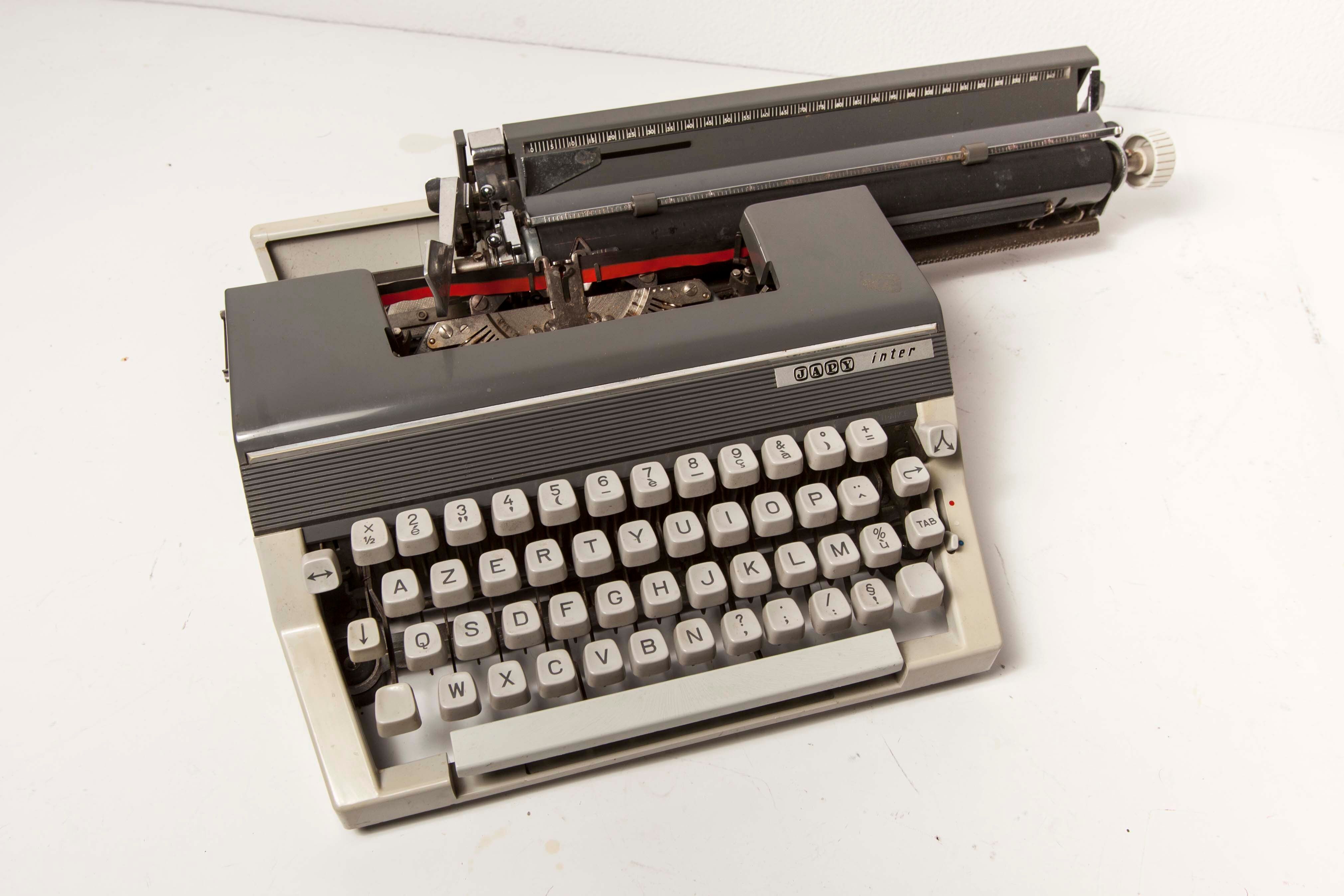 Typewriter Japy Inter with suitcase