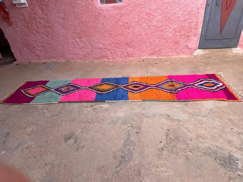 Handmade runner rug 350cm x 70cm