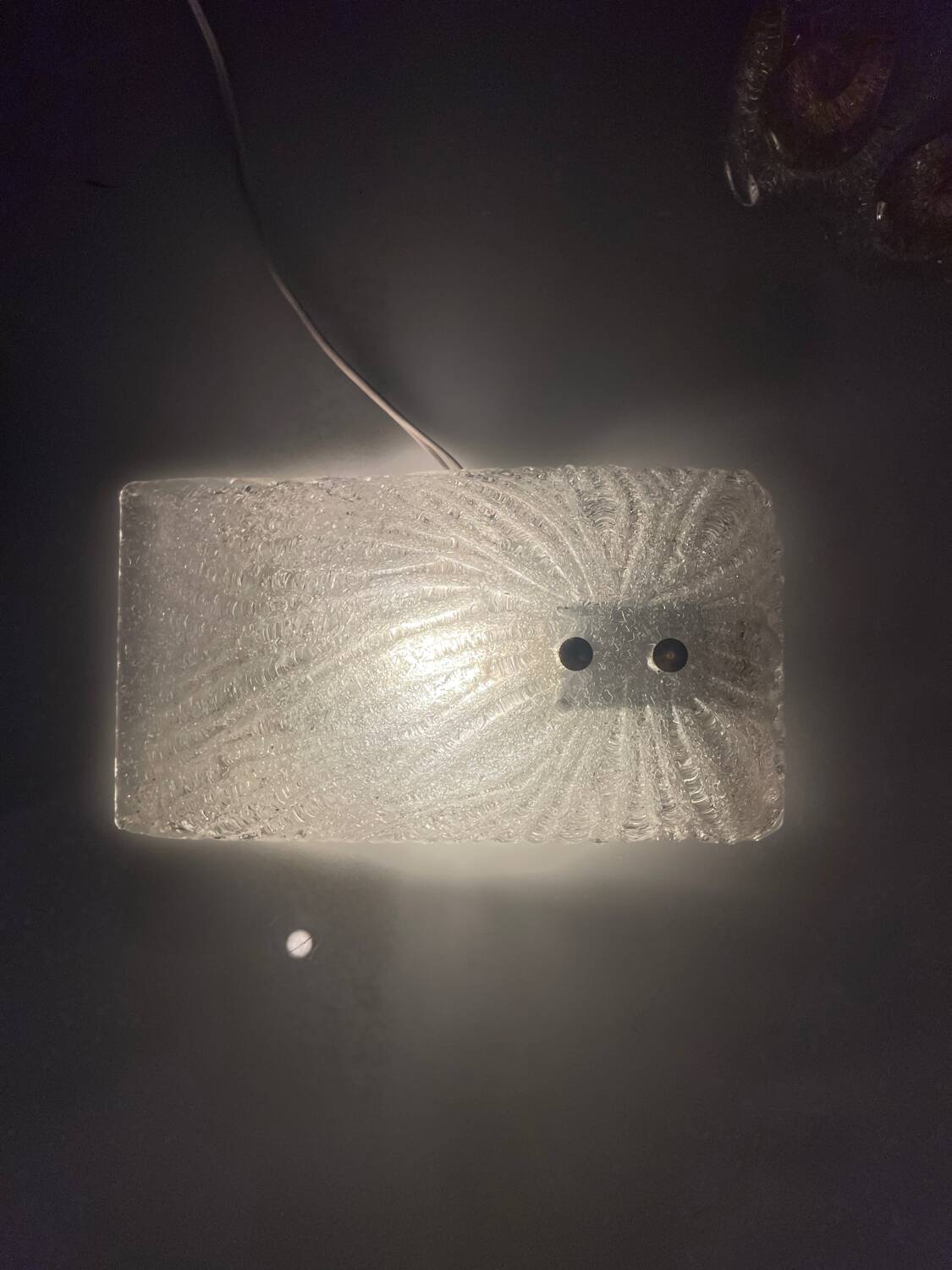 Large Murano Glass Sconces/ Flushmounts Set of 2