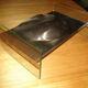 Glass and steel vase, circa 1970