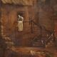 Antique Spanish landscape painting from the 18th century