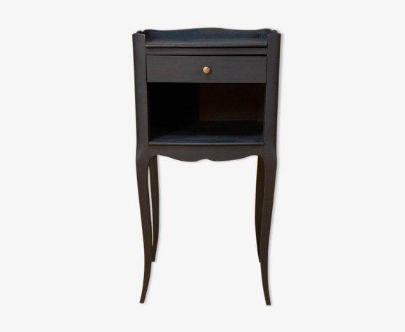 Table de chevet noire Style Louis XV Milieu du XXe siècle