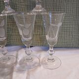 5 liqueur or brandy glasses