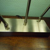"Trio" table lamp, chromed metal, lampshades with tilting supports