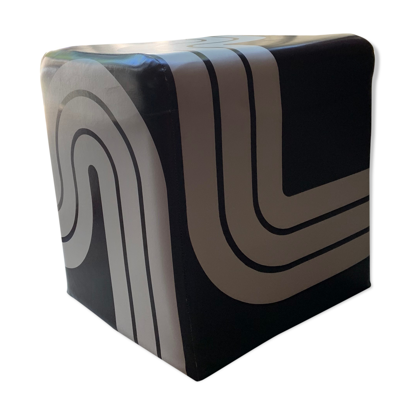 Pouf Pierre Cardin in 70s vinyl