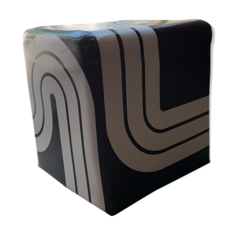 Pouf Pierre Cardin in 70s vinyl