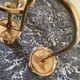Golden brass candle holder