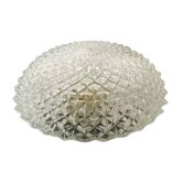 Plafonnier rond en verre ciselé
