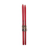 1 pair of skis the 50s vintage wood