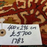 XL Vintage Arts and Crafts, W Morris style Rug 400x296 cm, Red Blue