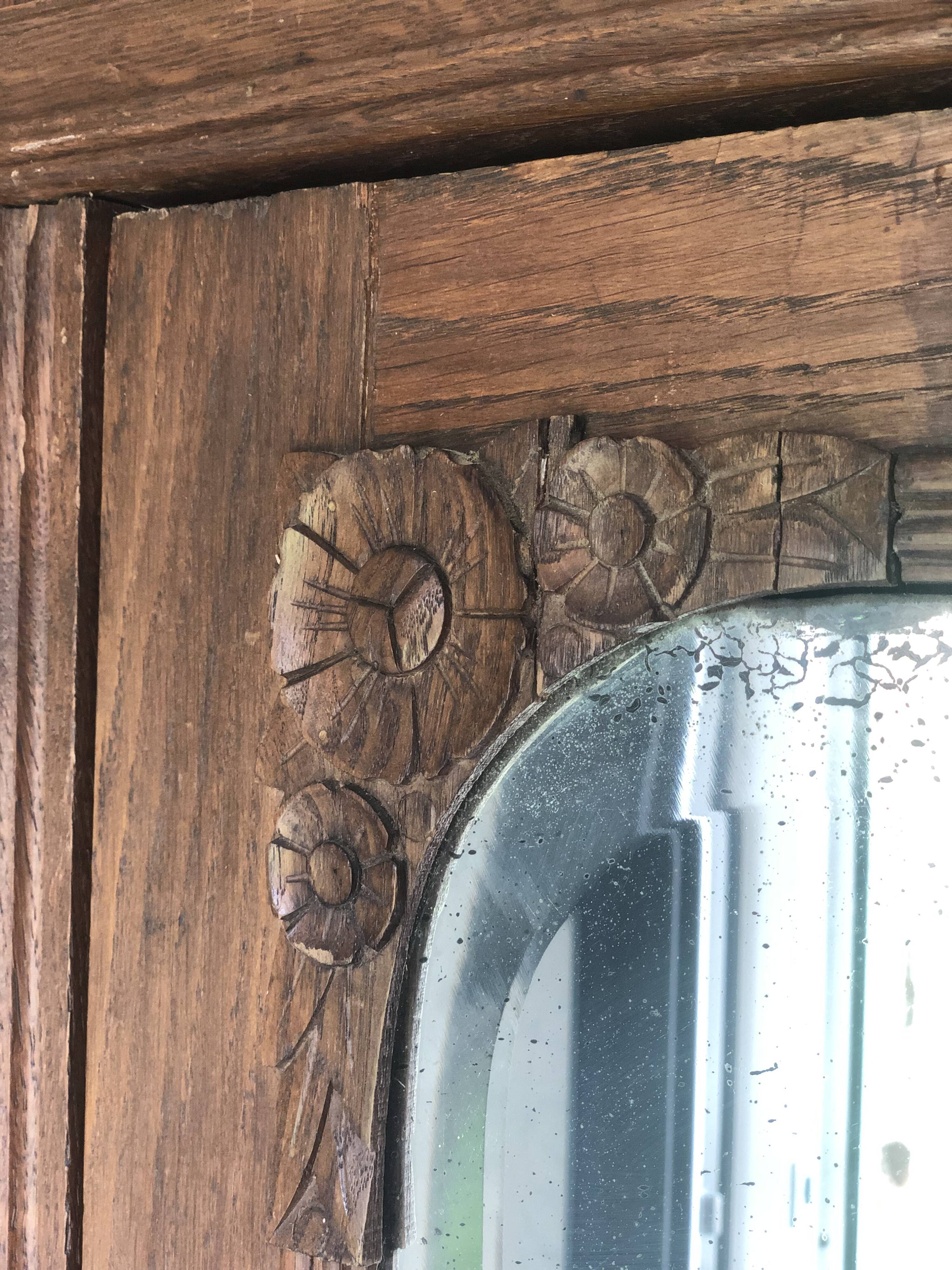 Antique wardrobe with mirror