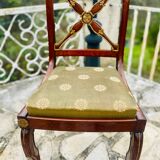 Solid mahogany chair, Restoration period, 19th century