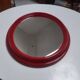 Vintage oval red mirror 60s 70s