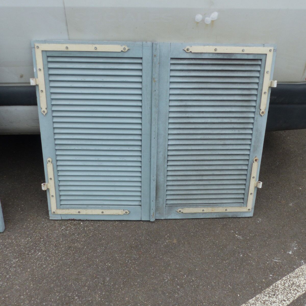Wooden shutters 2 flaps sun l 59.5 cm x h 97 cm