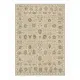 Hand-Knotted Wool Area Rug, Beige Floral Design Carpet for Living Room