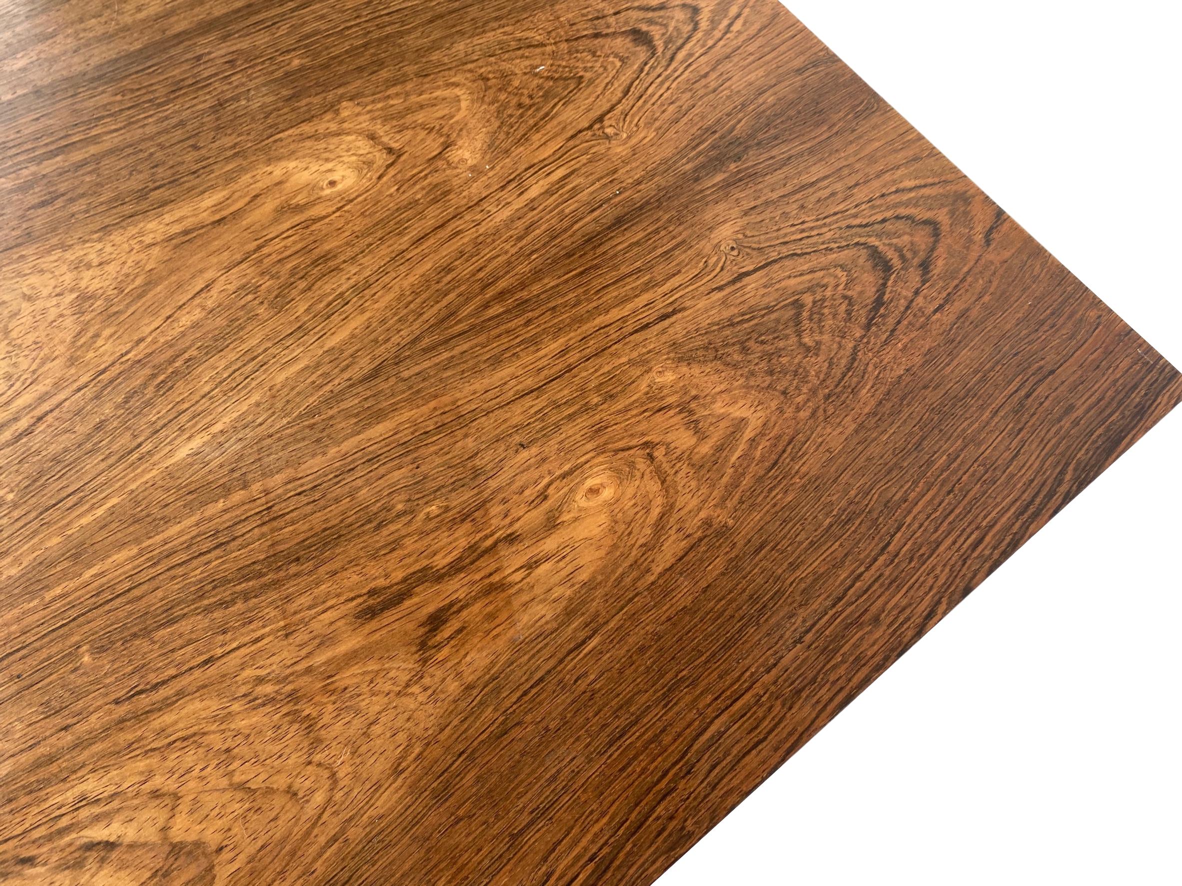 Scandinavian dining table in hexagonal rosewood 1960