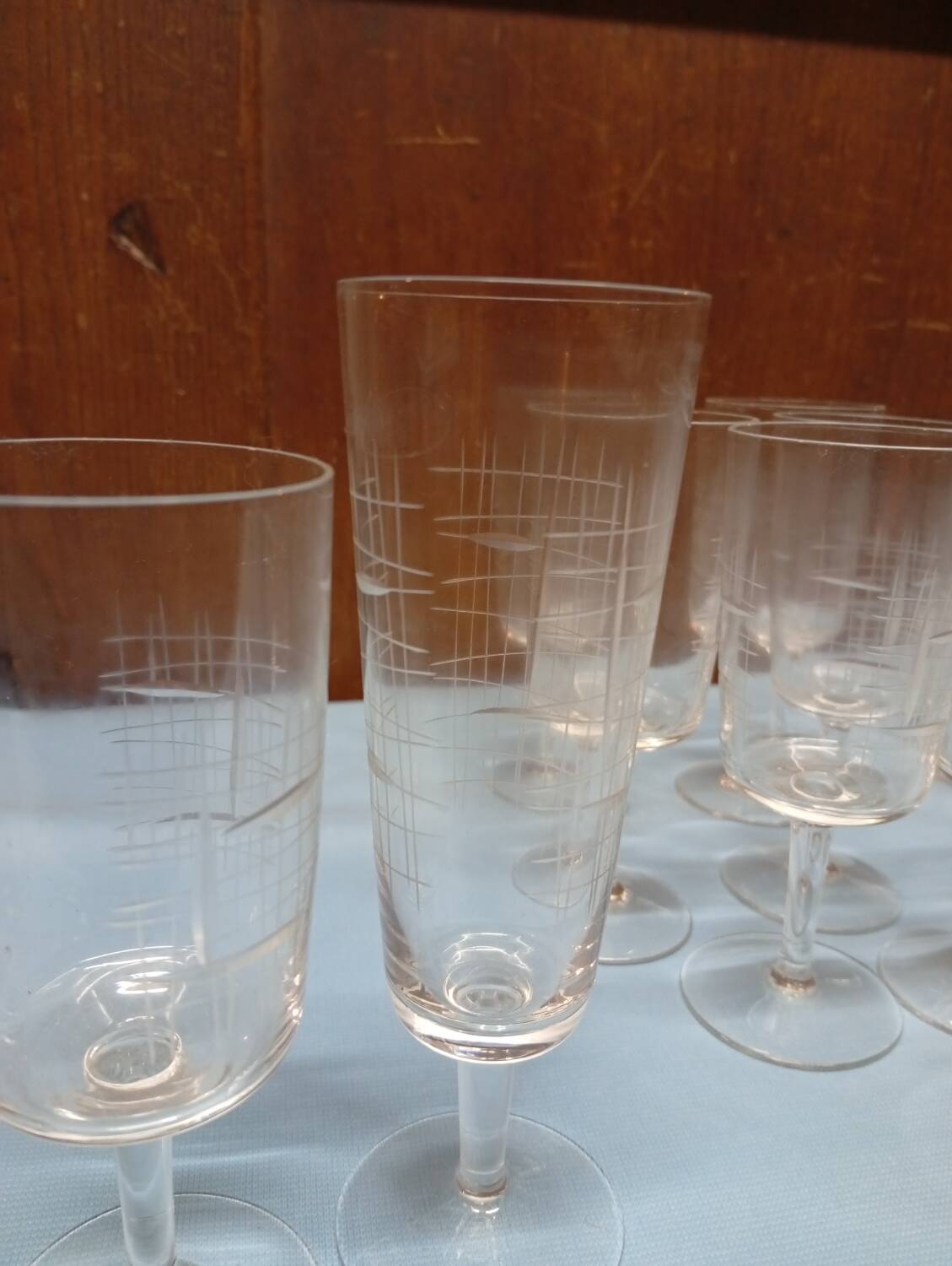 Vintage stemmed glasses
