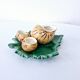 Servant Salt Pepper Mustard Ceramic DLG Vallauris Barbotine Escargot Leaf